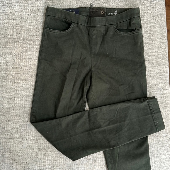 J crew olive green zip up Capri pants - Picture 1 of 3